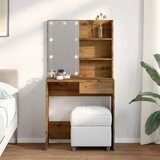 vidaXL Toaletni stol s LED-om Artisan hrast 74,5x40x141 cm | shoptok.hr