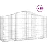  Lučne gabionske košare 18kom 200x50x100/120cm pocinčano željezo | Eponuda.com