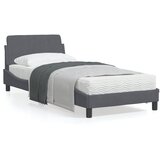 vidaXL Posteljni okvir z vzglavjem temno siv 90x200 cm žamet Cene