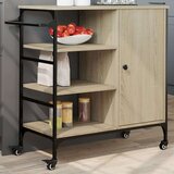  Kolica boja hrasta 87 5x38 5x84 5cm konstruirano drvo | shoptok.hr