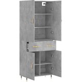  Visoka komoda siva betona 69,5x34x180 cm od konstruiranog drva | shoptok.hr