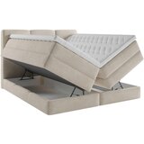 MID.YOU postelja boxspring 160 cm x 200 cm , les, tekstil, leseni material krem barve | Shoptok.si