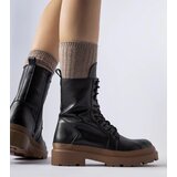 Gemre Black boots on brown sole Quennie | Shoptok.si