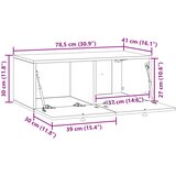 TV ormar za zid Staro drvo 78,5 x 41 x 30 cm Konstruirano drvo | Eponuda.com