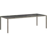  Stol za vrt Siva 250 x 100 x 75 cm poliratan | shoptok.hr