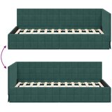  Kutni okvir kreveta Tamnozelena 90 cm x 200 cm Baršun | shoptok.hr