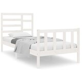 Furnova Posteljni okvir bel iz trdnega lesa 90x190 cm, (21943884) | Shoptok.si