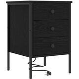  Noćni ormar 2 pcs Crni hrast 42 x 41 x 61 cm Konstruirano drvo | shoptok.hr