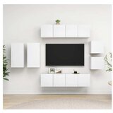  Komplet TV omaric 8-delni bela iverna plošča | Shoptok.si