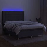  Box spring s madracem LED tamnosivi 140x190 cm tkanina | shoptok.hr