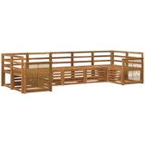 vidaXL Kotna sedežna garnitura 6 pcs Naravna Masiven les akacije, (5000283342) | Shoptok.si