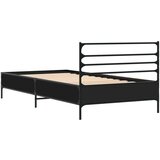 vidaXL Okvir kreveta crni 90 x 200 cm konstruirano drvo i metal | shoptok.hr