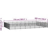 Vanjski kavez za pse čelični 37,64 m² | shoptok.hr