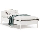 vidaXL Okvir kreveta s uzglavljem bijeli 75x190 cm od borovine Cijene