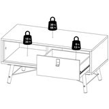 Tvilum Temno rjava mizica 48x102 cm Ry – | Shoptok.si