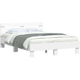  Konstrukcija postelje z LED Bela 137 x 190 cm Konstruiran les, (5000141852) | Shoptok.si