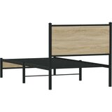Metalni okvir kreveta s uzglavljem boja hrasta sonome 75x190 cm | shoptok.hr