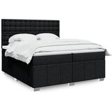  Krevet s oprugama i madracem crni 200x200 cm od tkanine | shoptok.hr
