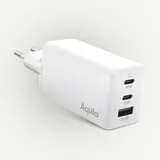 Chargebird W2 GAN 65W USB-C x2 + USB-A domači polnilec bela