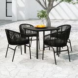  5-dijelni vrtni blagovaonski set crni | shoptok.hr
