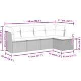 vidaXL 5-dijelni set vrtnih sofa s jastucima poliratan smeđi | shoptok.hr