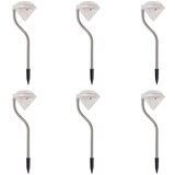 vidaXL Solarne LED vrtne svjetiljke 6 kom 9 x 7 8 x 29 5 cm | shoptok.hr
