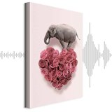  Slika - Elephant Lover (1-part) - Elephant Amid Pink Flowers 80x120 Akustična | shoptok.hr