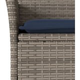  Vrtne stolice s jastucima 2 kom sive od poliratana | shoptok.hr