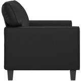  Dvosjed od tkanine crni 120 cm od umjetne kože | shoptok.hr