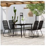  5-dijelni vrtni blagovaonski set crni | shoptok.hr