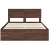  Konstrukcija postelje z vzglavjem Rjav hrast 140 x 200 cm, (5000103422) | Shoptok.si