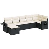 vidaXL 7-dijelni set vrtnih sofa od poliratana s jastucima crni | shoptok.hr