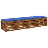  Jastučići za sjedalo od 4 dijela SOEST 4 kom. 100% poliester - Kraljevsko plava (polister) 50 x 50 x 3 cm 4 | shoptok.hr