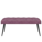  Klupa s gumbastim tkanjem Ljubičasta 110 x 40 x 46 cm Baršun | shoptok.hr
