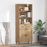 vidaXL Highboard s ladicama Umjetnički hrast 69,5 x 34 x 180 cm Cijene