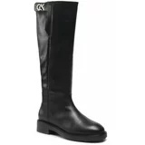 Calvin Klein Jahalni škornji Rubber Sole Knee Boot W Hw HW0HW01255 Črna