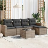 vidaXL 6-dijelni set vrtnih sofa od poliratana s jastucima sivi Cijene