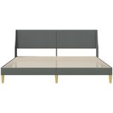  Krevetna konstrukcija Tamnosiva 100 x 203 cm Tkanina | Eponuda.com
