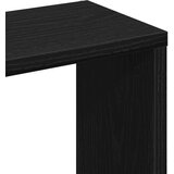 vidaXL Stenska polica črn hrast 36x16x90 cm inženirski les | Shoptok.si