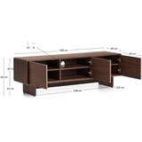 Kave Home TV omarica v orehovem dekorju v temni naravni barvi 150x46x40 cm Norlen – | Shoptok.si