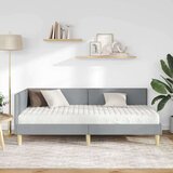  Kotni okvir postelje z matrico Drugo 2 pcs Svetlo siva blago, (5000123361) | Shoptok.si