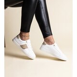 Gemre White and gold sneakers with decorative strap Grada | Shoptok.si