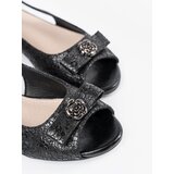 GOODIN Black slip-on shoes with open toes | shoptok.hr