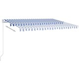  Ročno zložljiva tenda z LED lučmi 400x300 cm modra in bela - - modra - 29.2 - 400 x 300 cm - 2025- | Shoptok.si