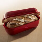 Emile henry Pekač za kruh s pokrovom 39,5x16x15cm, 4,5l, keramika, rdeč | Shoptok.si