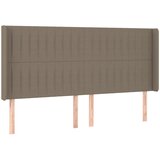 Maison Chic posteljno vzglavje - vzglavna omarica - nočna omarica z ušesi taupe 203x16x118/128 cm blago, (21707780) Cene