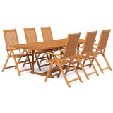 7-dijelni vrtni blagovaonski set od masivnog bagremovog drva 160-240 cm | shoptok.hr