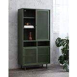 Unique Furniture Temno zelena kovinska garderobna omara z drsnimi vrati 90x180 cm Veep – | Shoptok.si