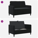SOFA s pohranom Crna 122 x 78 x 87 cm Poliester | Shoptok.si