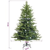  Umjetno božićno drvce s nogom 180 cm 300 LED lampica - Zelena 180 cm s LED svjetlima | shoptok.hr